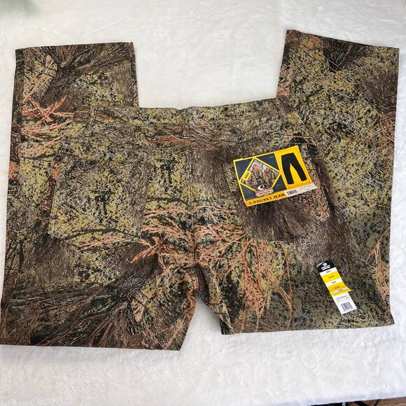 Mossy Oak 5 Pocket Jeans Men's size 34X30 NWT Straight Leg camo camouflage - Picture 3 of 8